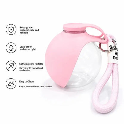 Portable Dog Travel Water Bottle with Detachable Silicone Bowl Leak Proof Lightweight for Walking Hiking Pet Supplies