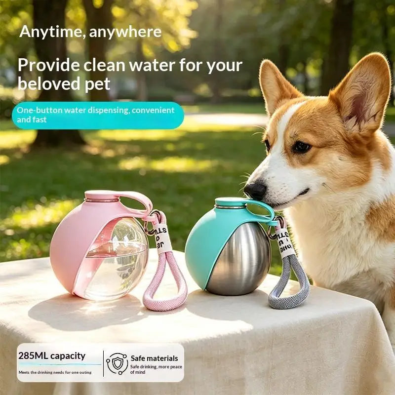 Portable Dog Travel Water Bottle with Detachable Silicone Bowl Leak Proof Lightweight for Walking Hiking Pet Supplies
