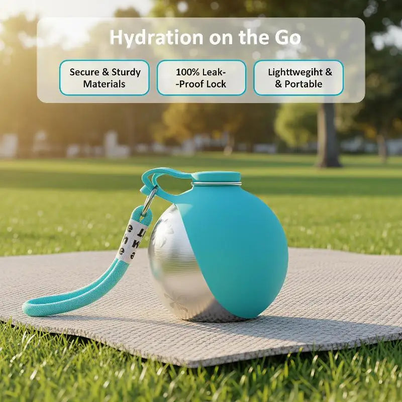 Portable Dog Travel Water Bottle with Detachable Silicone Bowl Leak Proof Lightweight for Walking Hiking Pet Supplies